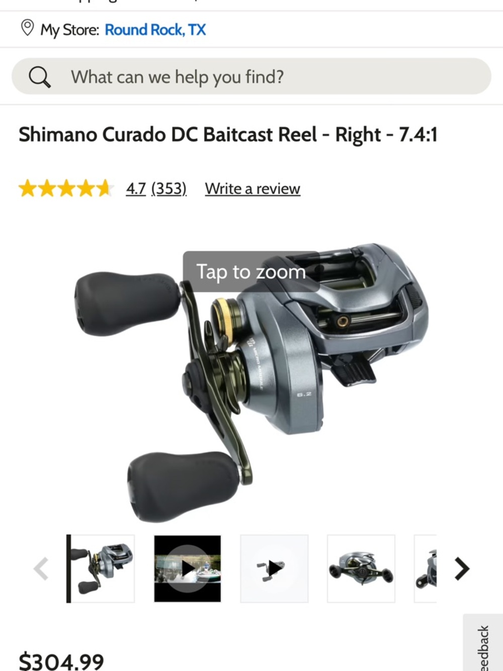 Shimano Curado DC Baitcasting Reel in Silver and Black - Right Handed - Picture 3 of 4